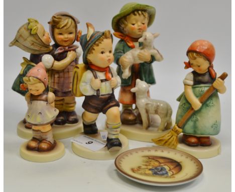 Geobel Hummel figures- Shepherd's Boy, School Boy, Pretty Please, Little Sweeper, etc (6)