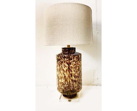 TABLE LAMP, Murano style tortoise shell style glass, 75cm H x 40cm W x 40cm D.