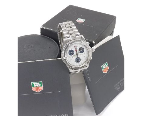 Tag Heuer Professional 2000 Series 200m 1/10 chronograph stainless steel gentleman's bracelet watch, ref. CK 111-0, no. AZ190