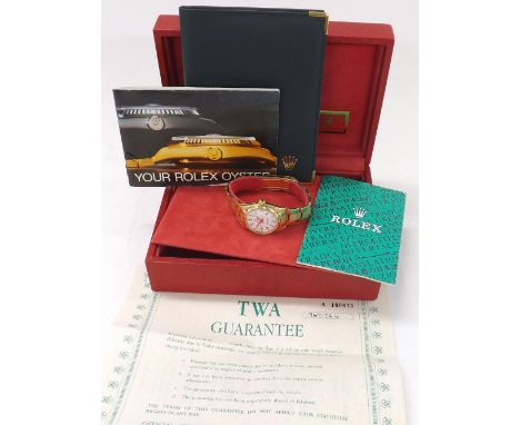 Rolex Oyster Perpetual Datejust 18ct mid-size bracelet watch, ref. 68278, circa 1987, serial. no. 967xxxx, white dial with Ro