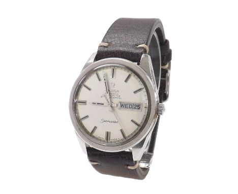 Omega Seamaster Chronometer automatic stainless steel gentleman's wristwatch, circa 1970, ref. 166 032, circular silvered 'sp
