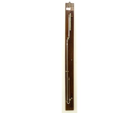 Mahogany precision wall barometer inscribed P.M. Tamson.De Haag