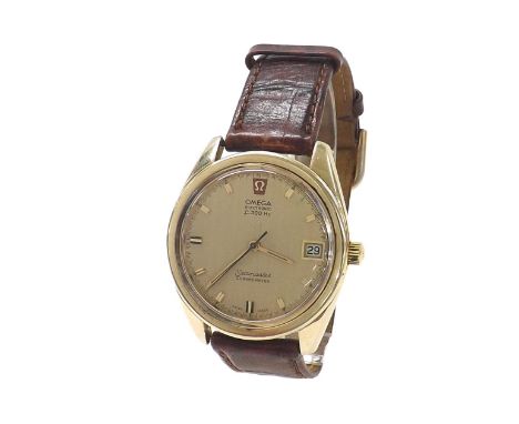 Omega Seamaster Chronometer Electronic f300Hz 'hummer' gold plated and stainless steel gentleman's wristwatch, circa 1972, re