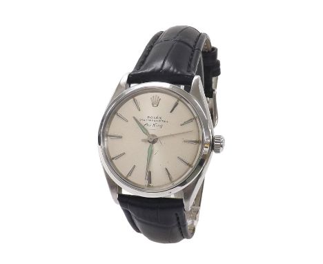 Rolex Oyster Perpetual Air King stainless steel gentleman's wristwatch with an underline dial, ref. 5500, circa 1963, serial 