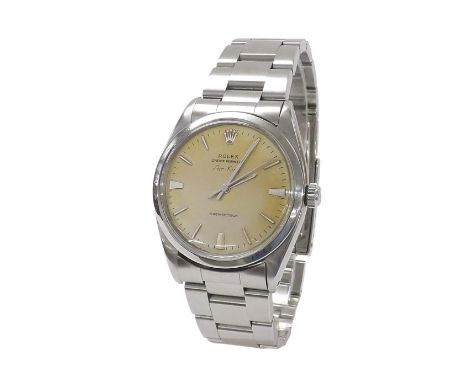 Rolex Oyster Perpetual Air-King Super-Precision stainless steel gentleman's bracelet watch, ref. 5504, circa 1959, silvered d