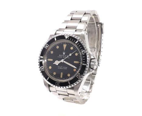 Rare Rolex Oyster Perpetual Submariner gentleman's bracelet watch with the helium escape valve, ref. 5514, serial no. 529xxxx