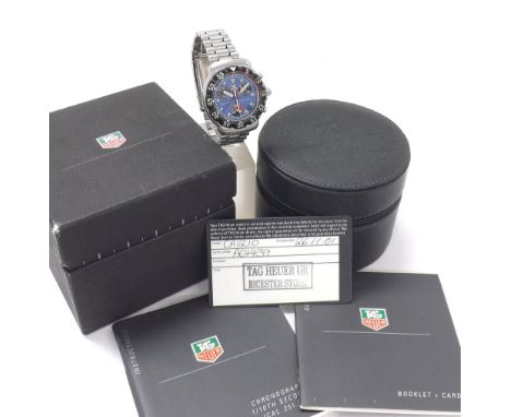 Tag Heuer Formula 1 Professional 200m Chronograph 1/10th mid-size stainless steel gentleman's bracelet watch, ref. CA1210-1, 