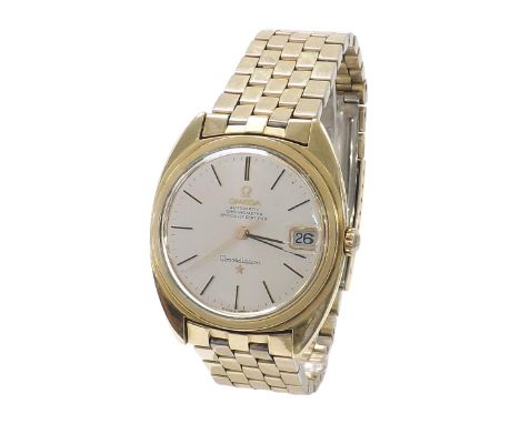 Omega Constellation Chronometer automatic gold plated and stainless steel gentleman's bracelet watch, ref. CD 168.017, circul