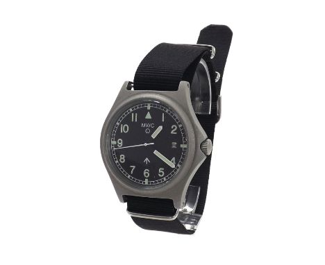MWC G10 100m Military automatic gentleman's wristwatch, serial no. 8702/17000, black dial with Military arrow, luminous Arabi