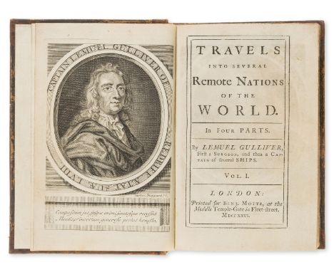Swift (Jonathan) Travels into Several Remote Nations of the World... by Captain Lemuel Gulliver, 4 parts in 2 vol., first edi