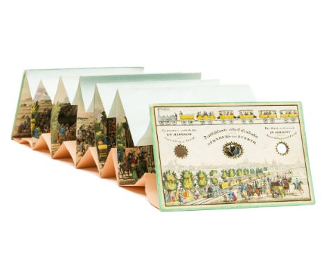 Peepshow.- Faber (G.W., publisher) Deutschland's erste Eisenbahn zwischen Nurnberg und Fuerth, hand-coloured etched scene of 