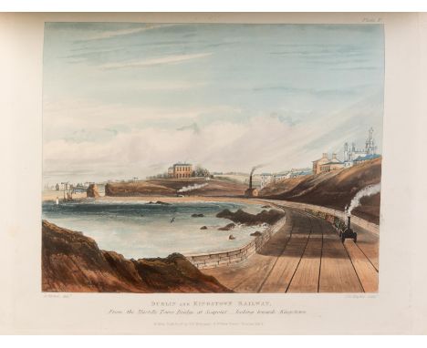 Nichol (Andrew) Five Views of the Dublin and Kingstown Railway, first edition, 5 superb hand-coloured aquatints by J.Harris a