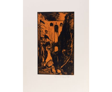 Brangwyn (Frank) &amp; Walter Shaw Sparrow. A Book of Bridges, number 66 of 75 large paper copies with an original lithograph