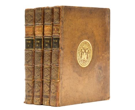 Newton (Sir Isaac) Philosophiae Naturalis Principia Mathematica, 3 vol. in 4, first 'Jesuit's' edition, half-titles in vol.1 