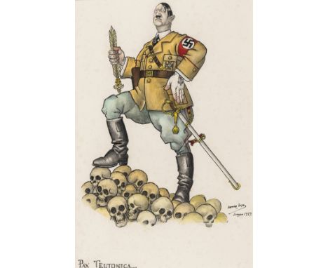 δ Szyk (Arthur, Polish-Jewish book illustrator and political artist, 1894-1951) Pax Teutonica..., pen and black ink, pencil, 