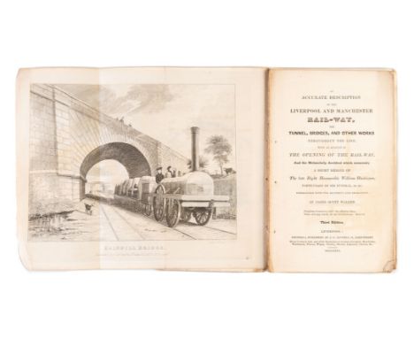 Walker (James Scott) An Accurate Description of the Liverpool and Manchester Rail-way..., third edition, 2 folding engraved p