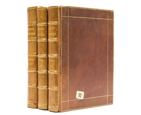 Voyages.- Cook (Captain James) A Voyage to the Pacific Ocean, 3 text vol. only, first edition, 24 engraved plates and maps, s