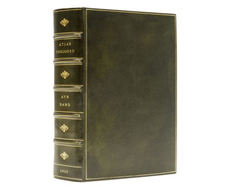 Rand (Ayn) Atlas Shrugged, first edition, modern dark olive green morocco, gilt, g.e., 8vo, New York, 1957.