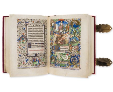 Manuscript facsimile.- The Bedford Hours, number 546 of 980 copies, colour illustrations, heightened in gilt throughout, orig