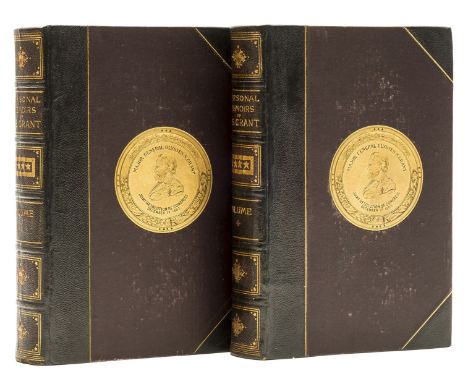 Grant (Ulysses S.) Personal Memoirs, 2 vol. first deluxe edition, engraved frontispiece portraits, plates and illustrations, 