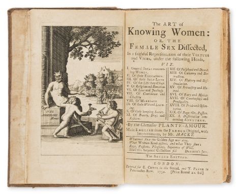 Bruys (Francois) The Art of Knowing Women, second English edition, engraved frontispiece, 2 final advertisement leaves, upper