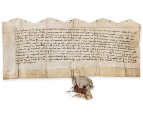 Yorkshire, near Huddersfield.- Indented grant and confirmation by John Shoter son &amp; heir of Richard Shoter, to Robert son