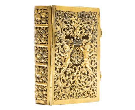 Binding.- The Holy Bible, superb metal gilt binding for the Earl de Grey, elaborately sculpted covers with two cherubs holdin