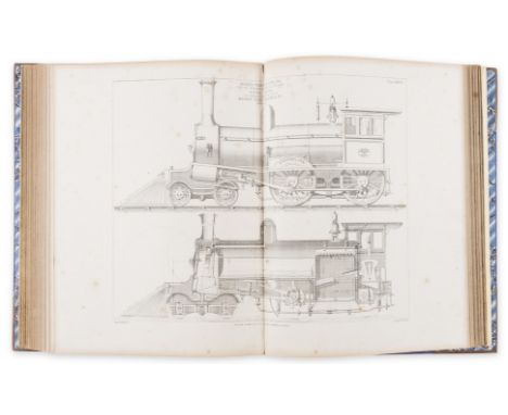 Colburn (Zerah) Locomotive Engineering and the Mechanism of Railways, 2 vol., 64 double-page lithographed plates, some illust
