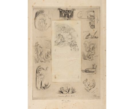 Symbolism.- Rops (Félicien, 1833-1898) Ma Goutte, etching with drypoint, a proof impression before further inscriptions added