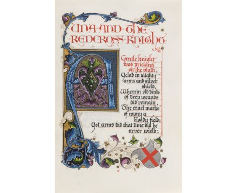 Binding &amp; Calligraphic Manuscript.- Sangorski (Alberto).- Spenser (Edmund) Una and the Redcross Knight, from "The Faerie 