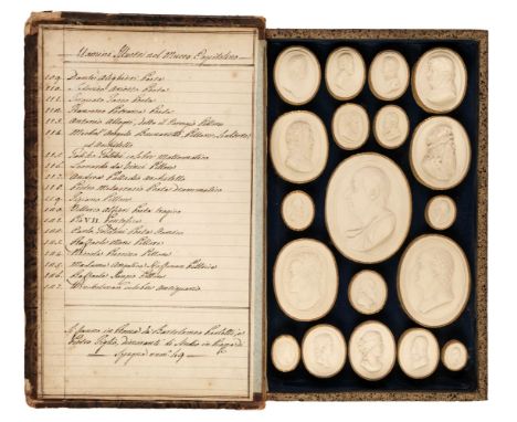 Paoletti (Bartolome, 1757-1834, &amp; Pietro, 1801-1847). A collection of 52 plaster cameos (or intaglios), presented in a le