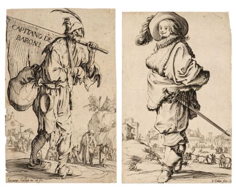 Callot (Jacques, 1592-1635). Frontispiece, &amp; Le Mendiant à la Jambe de Bois (from Les Gueux), circa 1623, etchings, stron
