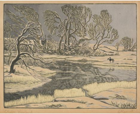 Raverat (Gwen, 1885-1957). Childe Rowland, 1947, colour wood engraving on laid paper, printed in an edition of 26 impressions