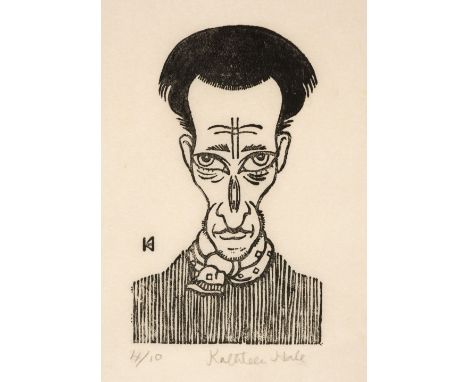 Hale (Kathleen, 1898-2000). My First Love, circa 1921, linocut portrait of Frank Potter, signed and numbered 4/10, mount aper