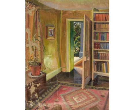 Hale (Kathleen, 1898-2000). Rabley Willow Sitting Room, oil on canvas, some areas of flaking and loss, mainly affecting left 