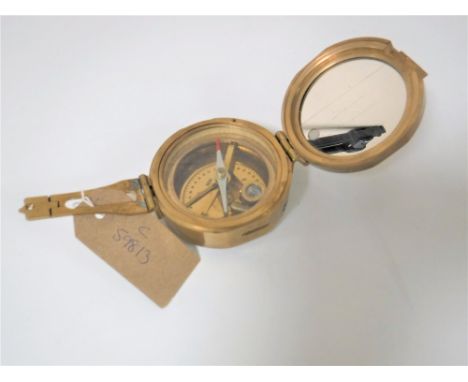 A brass cased Stanley ship's compass