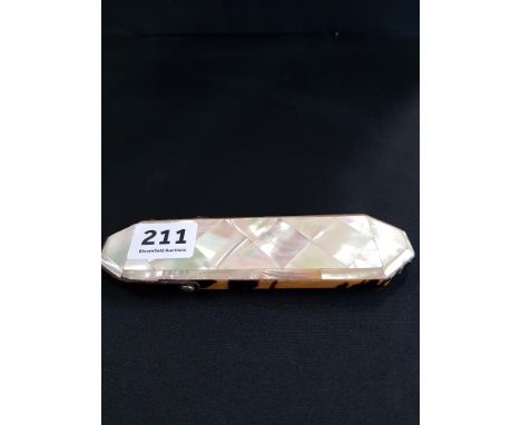 SILVER AND MOTHER OF PEARL GLASSES CASE 