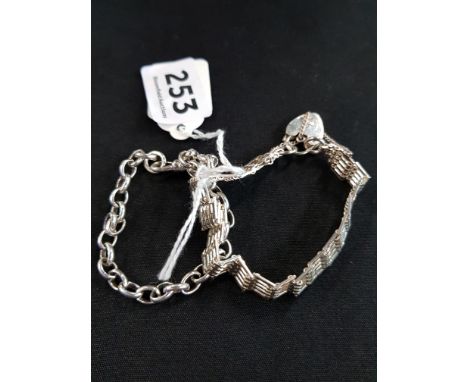 SILVER GATE BRACELET AND SILVER BELCHER BRACELET 