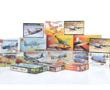 First World War and  later Military and Civil Aircraft and Related Kits, a group of 1:72 scale  kits by various makers includ