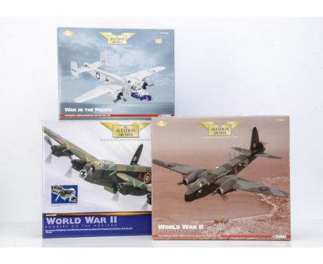 Corgi Aviation Archive, three boxed 1:72 scale models Bombers on the Horizon AA32608 Lancaster Guy Gibson, AA34804 Defenders 