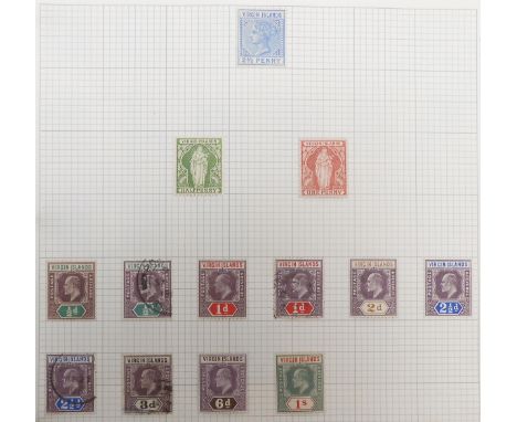 CARIBBEAN COMMONWEALTH on sheets to include BERMUDA 1/- green block of 4 mint sg11, 1/- sg8 used, 1910 set to 1/- mainly mint