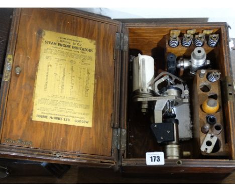     A Boxed Dobbie McInnes Steam Engine Indicator, Large Size                       