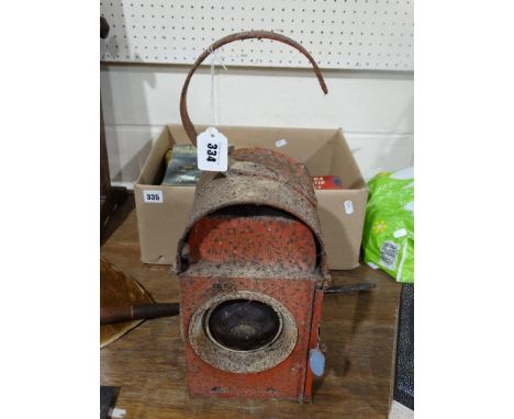     A Mid 20th Century Roadside Safety Lamp                                         