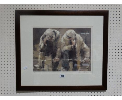     An Artists Proof Coloured Print Of Farmers In Conversation, After An Original By William Selwyn, Signed In Pencil        
