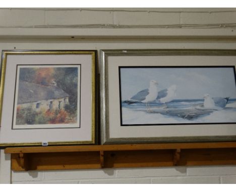     A Limited Edition Coloured Print, Titled Penygroes Cottage, After An Original By Rob Piercy, Signed In Pencil, Together W