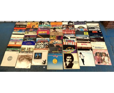 74 assorted LP records inc. Joan Armatrading, Gordon Lightfoot, Lou Reed, Buddy Holly, etc
