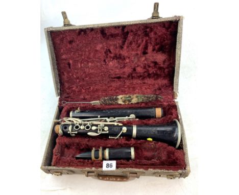 Cased clarinet by Selmer, Paris with accessories