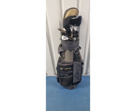 Set of 8 golf clubs in Yonex bag inc.Cobra, Dunlop etc