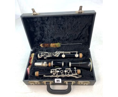 Cased 'La Couture' clarinet with accessories