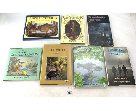 7 fishing books - 'A Sporting Angler' by Michael Prichard, 'The Complete Guide to Florida Fishing' by Tommy Anderson, 'Carp' 